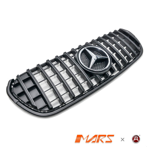 Matt Black Panamericana Front Bumper Bar Grille Grill for Mercedes - Benz X - Class Pick Up Ute W470 17 - 22 - Mars Performance
