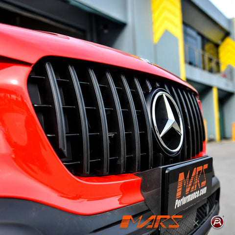 Matt Black Panamericana Front Bumper Bar Grille Grill for Mercedes - Benz X - Class Pick Up Ute W470 17 - 22 - Mars Performance