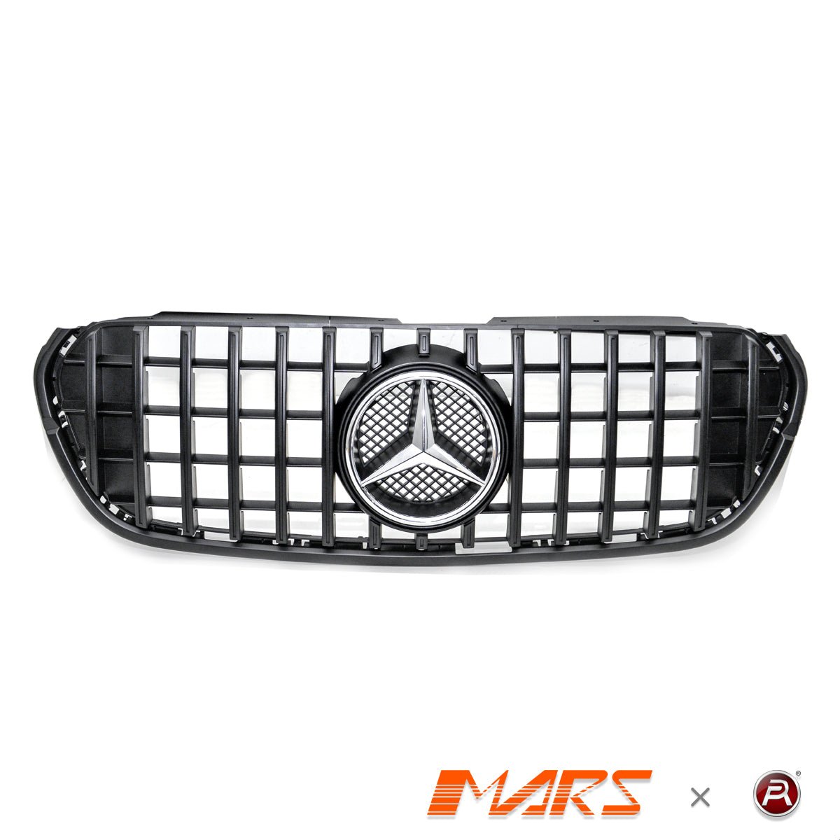 Matt Black Panamericana Front Bumper Bar Grille Grill for Mercedes - Benz X - Class Pick Up Ute W470 17 - 22 - Mars Performance