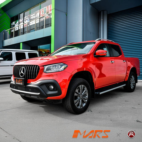 Matt Black Panamericana Front Bumper Bar Grille Grill for Mercedes - Benz X - Class Pick Up Ute W470 17 - 22 - Mars Performance