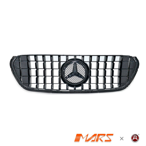 Matt Black Panamericana Front Bumper Bar Grille Grill for Mercedes - Benz X - Class Pick Up Ute W470 17 - 22 - Mars Performance