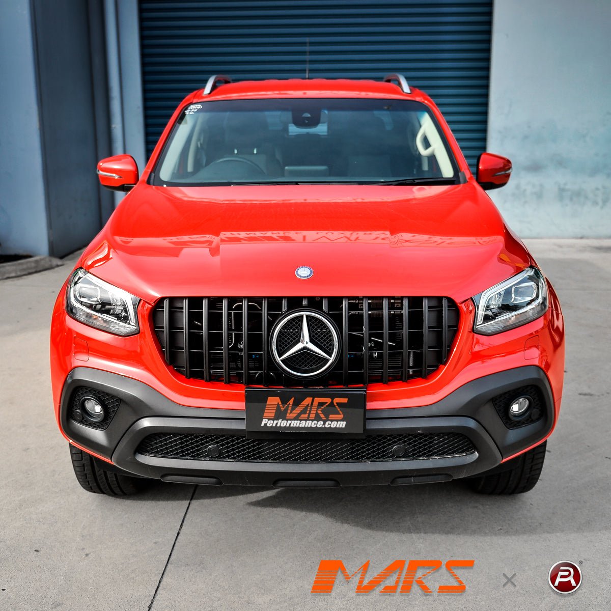 Matt Black Panamericana Front Bumper Bar Grille Grill for Mercedes - Benz X - Class Pick Up Ute W470 17 - 22 - Mars Performance