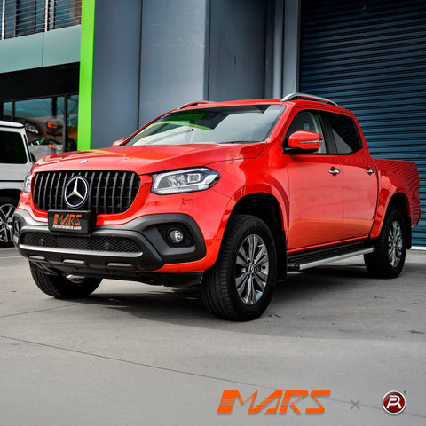 Matt Black Panamericana Front Bumper Bar Grille Grill for Mercedes - Benz X - Class Pick Up Ute W470 17 - 22 - Mars Performance