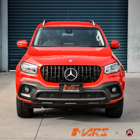 Matt Black Panamericana Front Bumper Bar Grille Grill for Mercedes - Benz X - Class Pick Up Ute W470 17 - 22 - Mars Performance