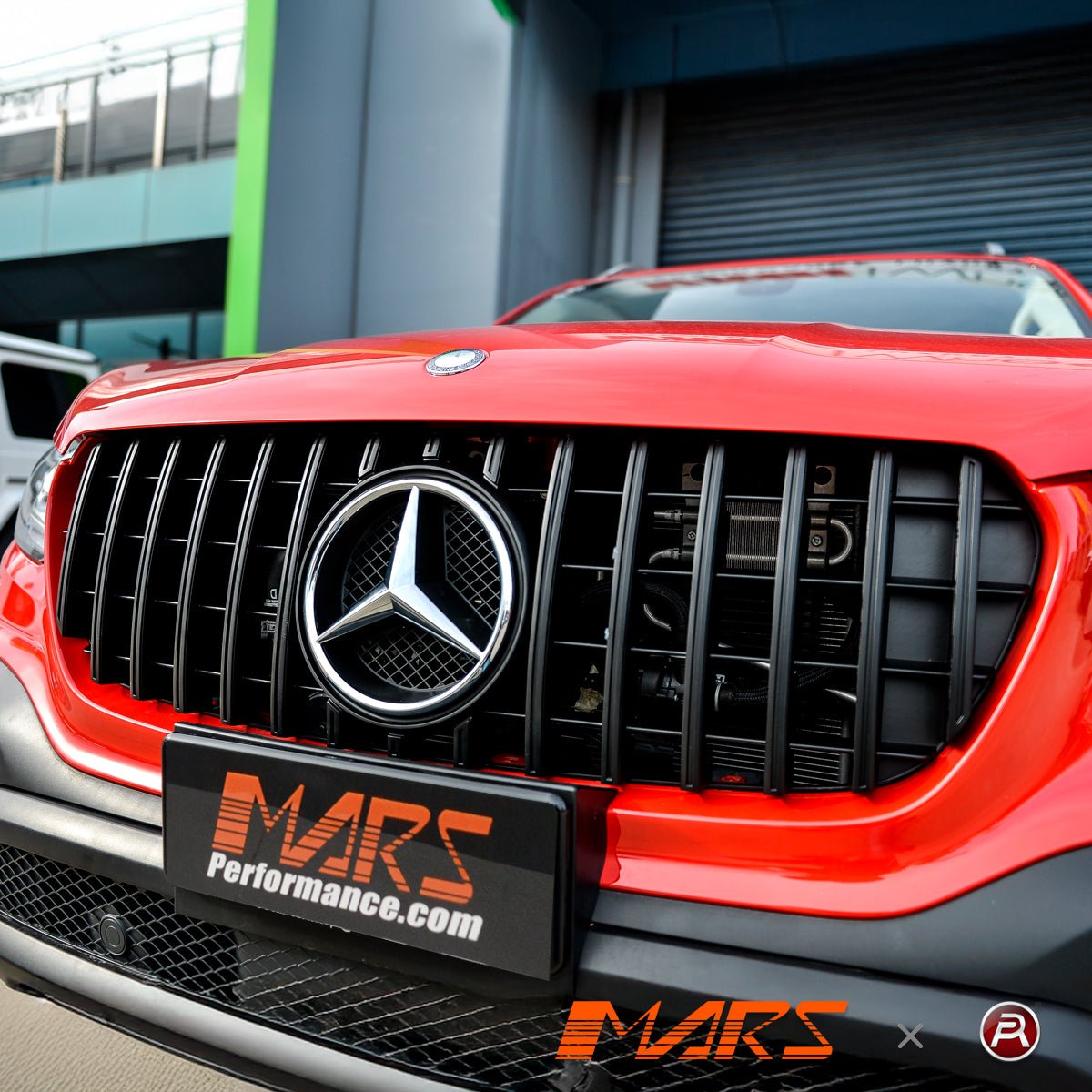 Matt Black Panamericana Front Bumper Bar Grille Grill for Mercedes - Benz X - Class Pick Up Ute W470 17 - 22 - Mars Performance