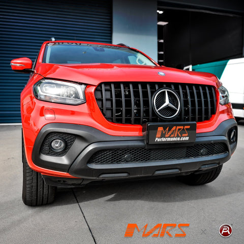 Matt Black Panamericana Front Bumper Bar Grille Grill for Mercedes - Benz X - Class Pick Up Ute W470 17 - 22 - Mars Performance