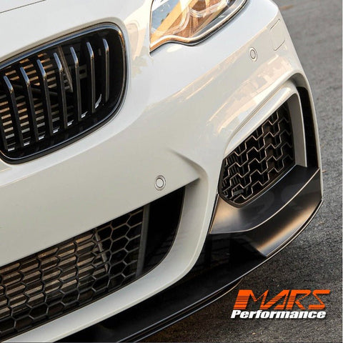 Matt Black Performance Front bumper Bar Splitters & Lip Spoiler Bodykit for BMW F22 F23 2 - Series M Sport 2014 - 2021 - Mars Performance