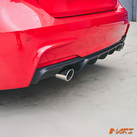 Matt Black Performance Rear bumper bar Single Exhaust outlet Diffuser Bodykit for BMW 3 - Series F30 F31 M Tech M Sports 2012 - 2018 - Mars Performance