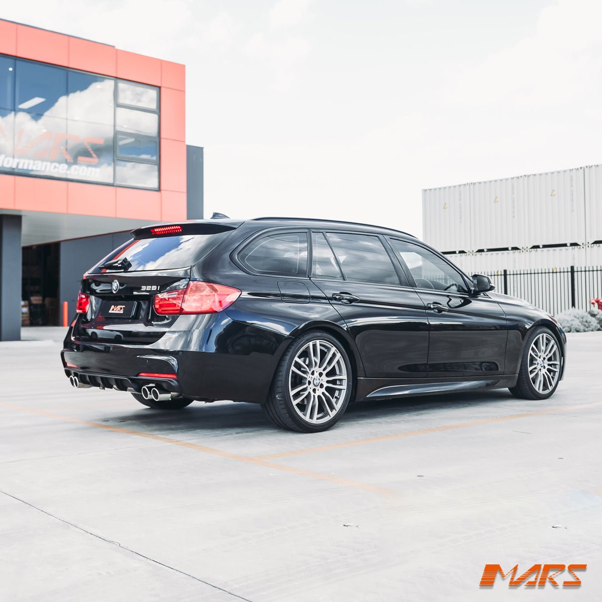 Matt Black Performance Rear bumper bar Twin Exhaust outlet Diffuser Bodykit for BMW 3 - Series F30 F31 M Tech M Sports 2012 - 2018 - Mars Performance