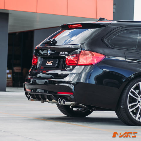 Matt Black Performance Rear bumper bar Twin Exhaust outlet Diffuser Bodykit for BMW 3 - Series F30 F31 M Tech M Sports 2012 - 2018 - Mars Performance