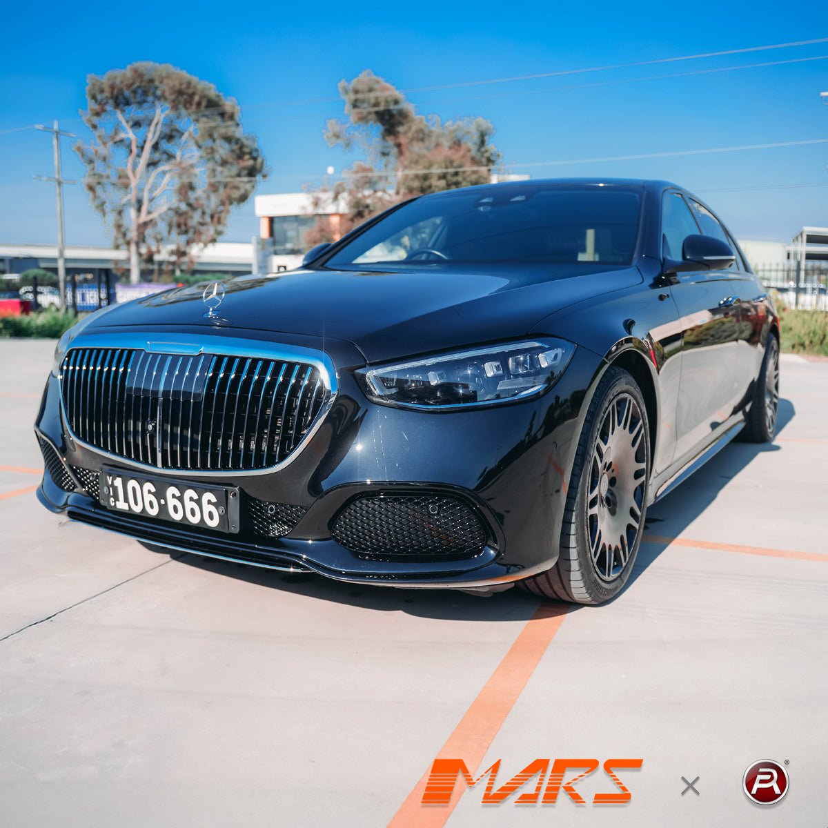 Maybach Style Front Bumper Bar & Grill Bodykit for Mercedes - Benz W223 S - Class 2021 - 2024 - Mars Performance