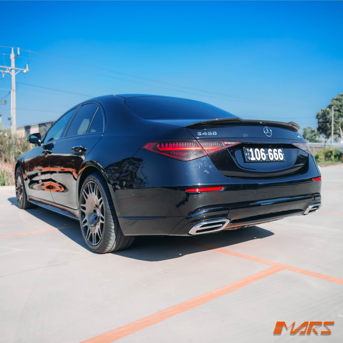 Maybach Style Rear Bumper Bar Bodykit & Exhaust Tips for Mercedes - Benz W223 S - Class 2021 - 2024 - Mars Performance