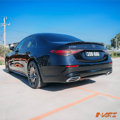 Maybach Style Rear Bumper Bar Bodykit & Exhaust Tips for Mercedes - Benz W223 S - Class 2021 - 2024 - Mars Performance