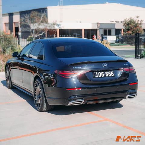Maybach Style Rear Bumper Bar Bodykit & Exhaust Tips for Mercedes - Benz W223 S - Class 2021 - 2024 - Mars Performance