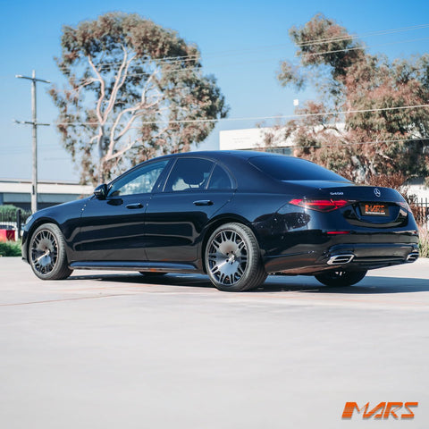 Maybach Style Rear Bumper Bar Bodykit & Exhaust Tips for Mercedes - Benz W223 S - Class 2021 - 2024 - Mars Performance
