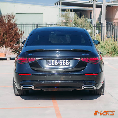 Maybach Style Rear Bumper Bar Bodykit & Exhaust Tips for Mercedes - Benz W223 S - Class 2021 - 2024 - Mars Performance