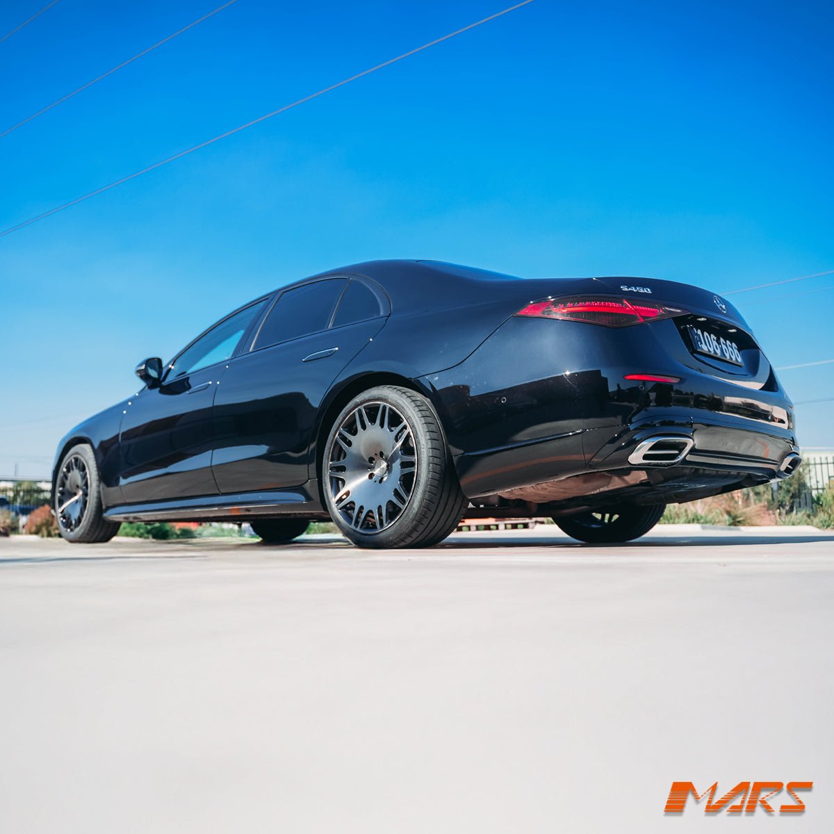 Maybach Style Rear Bumper Bar Bodykit & Exhaust Tips for Mercedes - Benz W223 S - Class 2021 - 2024 - Mars Performance