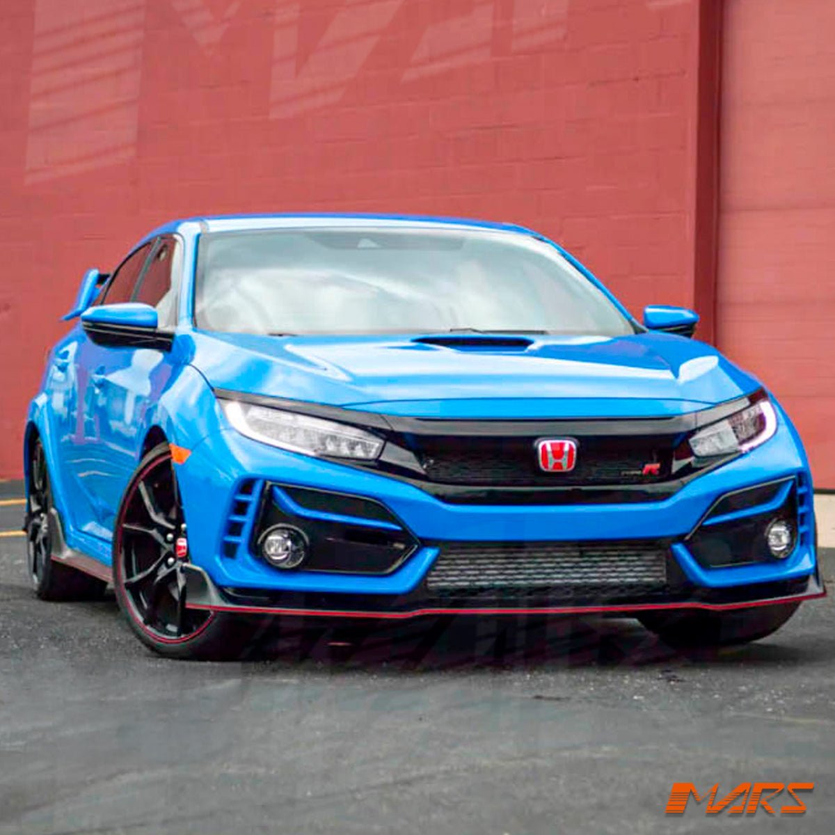 MK2 Style Fog Light Covers for Geninue Honda Civic X TYPE - R FK 2016 - 2022 Front Bumper Bar Bodykit - Mars Performance