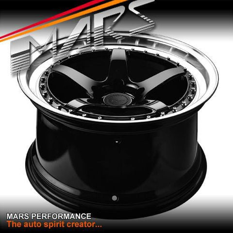 MP - SP 18 Inch Super Concave Gloss Black Face with Deep Dish Stag Alloy Wheels Rims 5 x 114.3 - Mars Performance