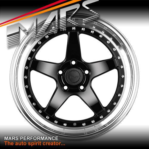 MP - SP 18 Inch Super Concave Gloss Black Face with Deep Dish Stag Alloy Wheels Rims 5 x 114.3 - Mars Performance