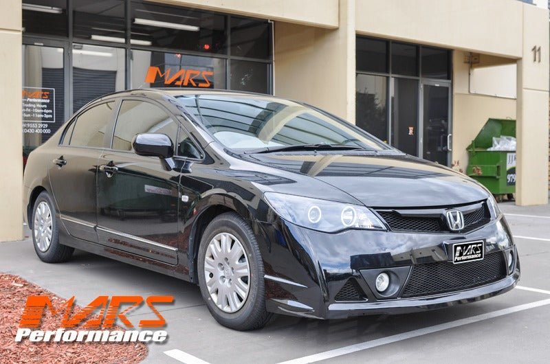 Mugen RR Style Front Bumper Bar Bodykit with Grille for Honda Civic FD Sedan 2006 - 2012 - Mars Performance