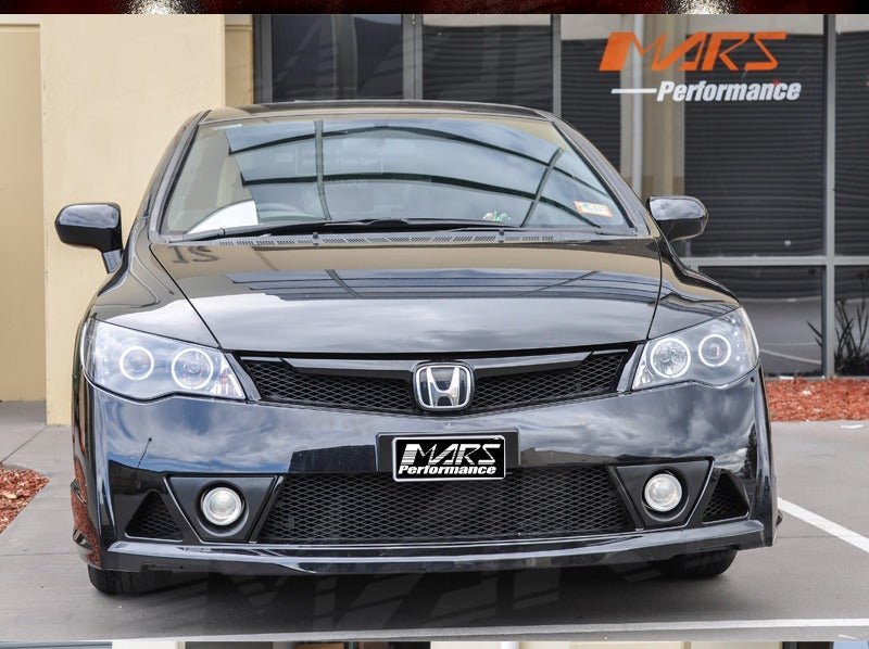 Mugen RR Style Front Bumper Bar Bodykit with Grille for Honda Civic FD Sedan 2006 - 2012 - Mars Performance