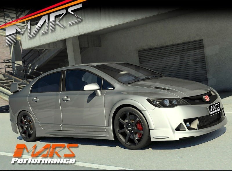 Mugen RR Style Lower Side Skirts Bodykit for Holda Civic FD 2006 - 2012 4 doors Sedan, Jap Spec only - Mars Performance
