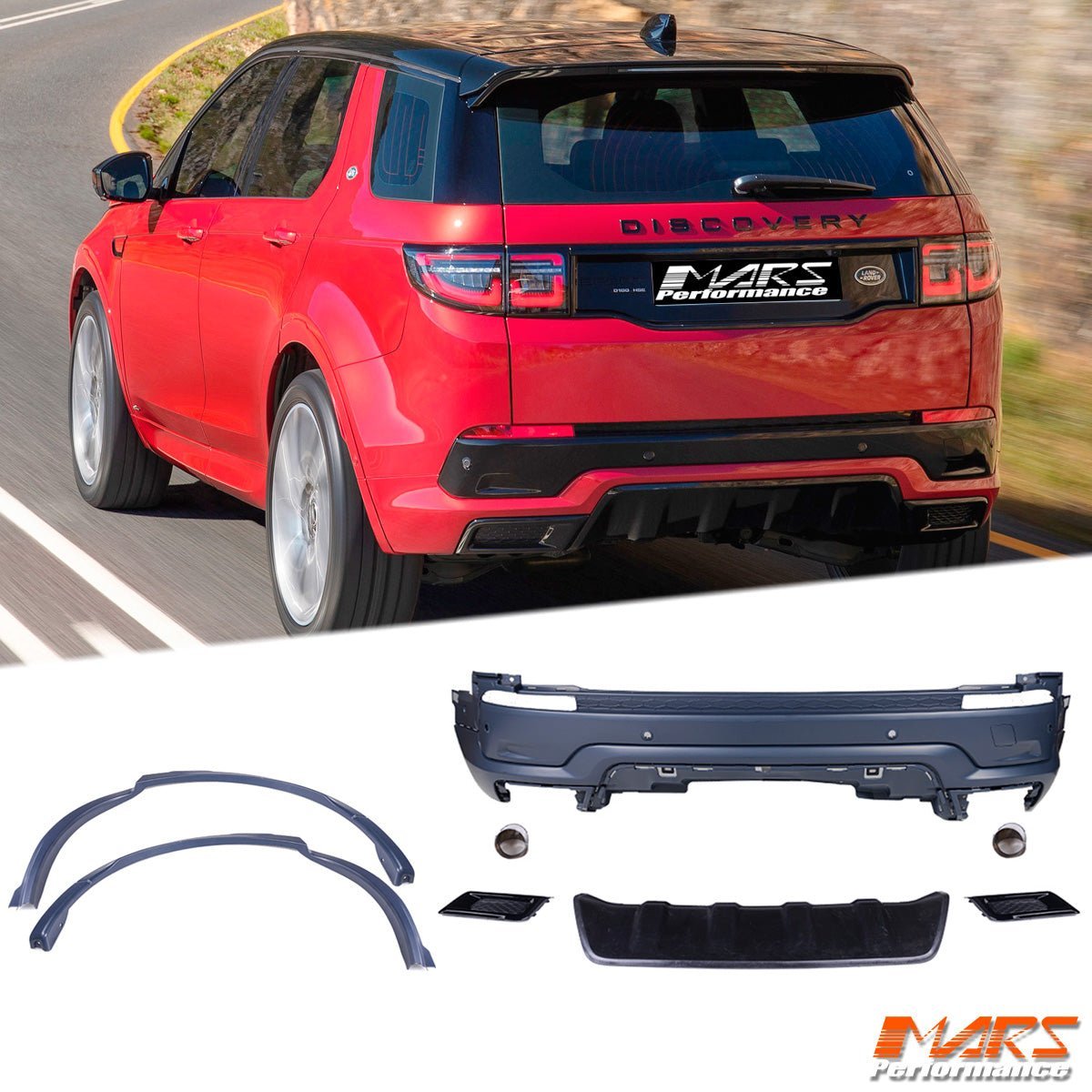 MY19 Update R Dynamic Style Rear Bumper Bar Bodykit for LAND ROVER Discovery Sport L550 2015 - 2024 - Mars Performance