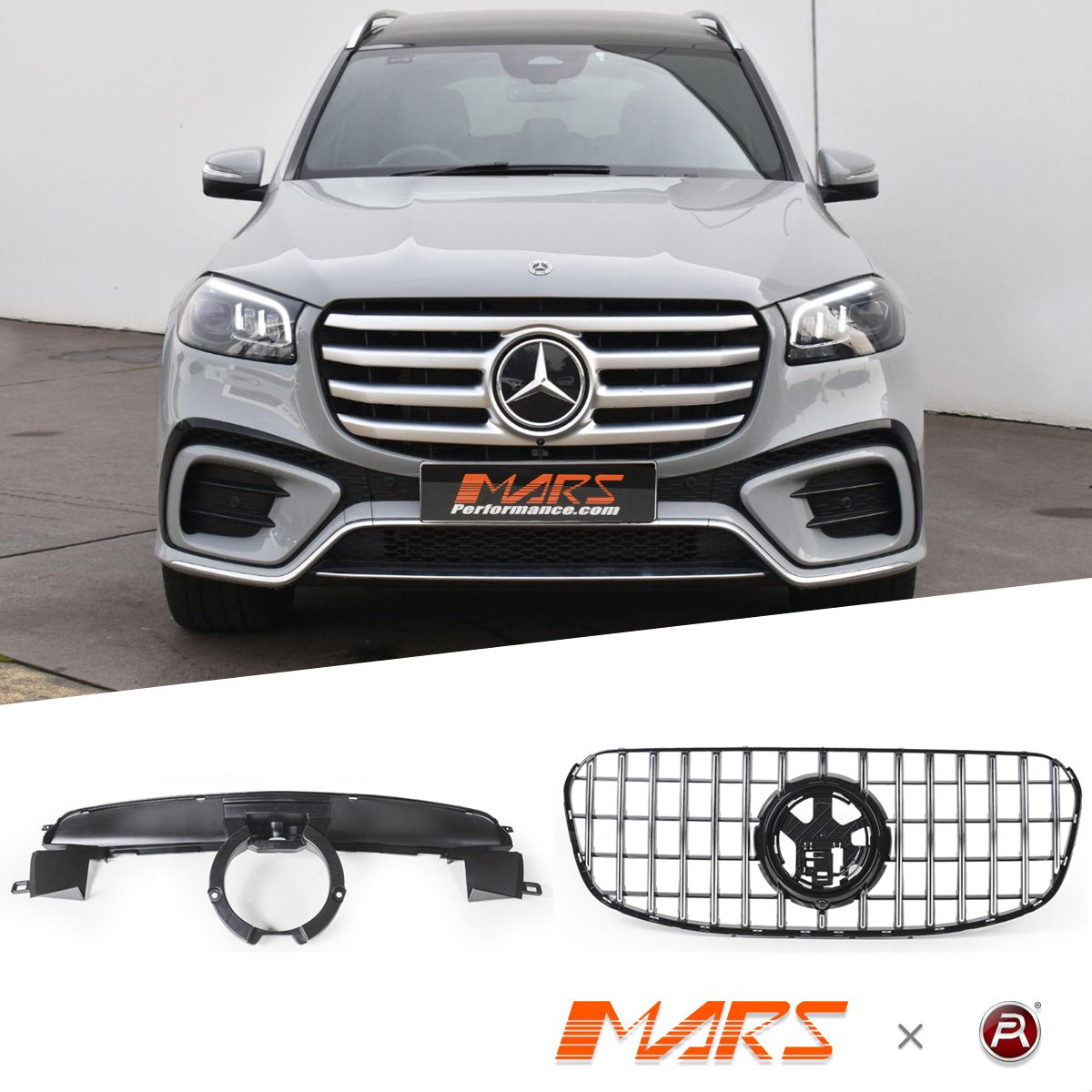 Panamericana Front Bumper Bar Grill Grille Bodykit for Mercedes - Benz GLS Class X167 2023 - 2025 - Mars Performance