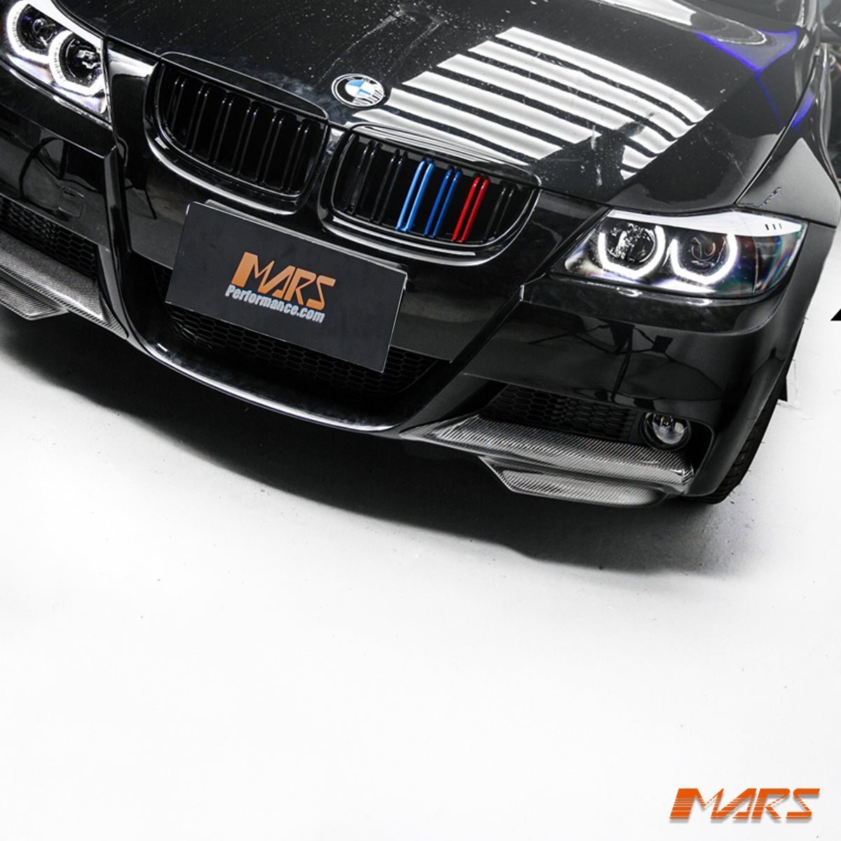 Performance Carbon Fibre Front Bumper Splitter Lips Spoiler Bodykit for BMW 3 - Series E90 E91 M Tech Sport 2005 - 2008 - Mars Performance