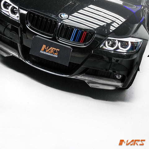Performance Carbon Fibre Front Bumper Splitter Lips Spoiler Bodykit for BMW 3 - Series E90 E91 M Tech Sport 2005 - 2008 - Mars Performance