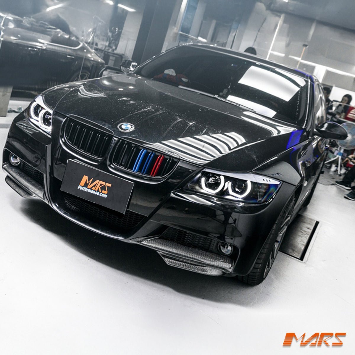 Performance Carbon Fibre Front Bumper Splitter Lips Spoiler Bodykit for BMW 3 - Series E90 E91 M Tech Sport 2005 - 2008 - Mars Performance