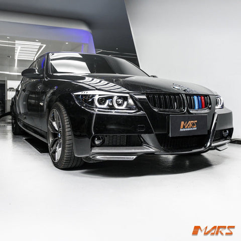 Performance Carbon Fibre Front Bumper Splitter Lips Spoiler Bodykit for BMW 3 - Series E90 E91 M Tech Sport 2005 - 2008 - Mars Performance
