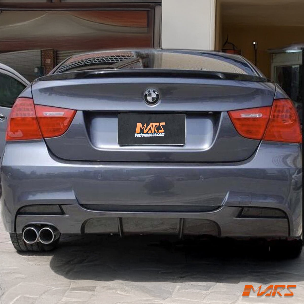 Performance Rear Bumper bar Bodykit Diffuser with Single Exhaust outlet for BMW 3 - Series E90 & E91 2005 - 2012 - Mars Performance