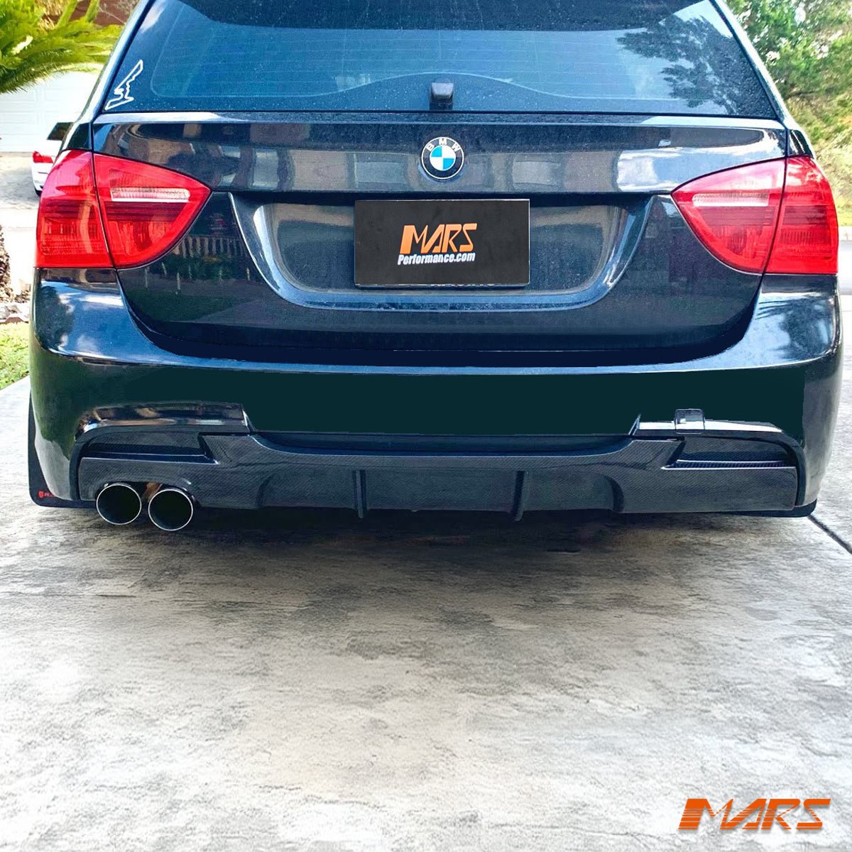 Performance Rear Bumper bar Bodykit Diffuser with Single Exhaust outlet for BMW 3 - Series E90 & E91 2005 - 2012 - Mars Performance