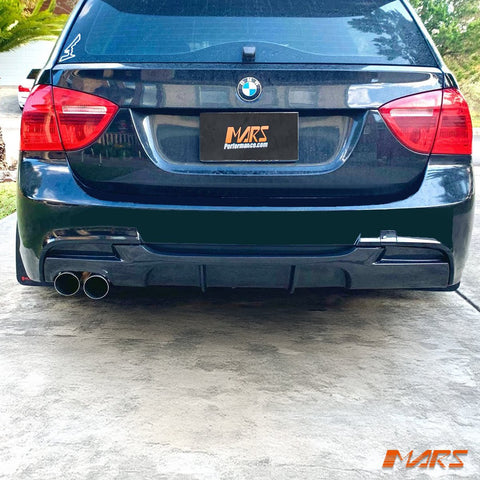 Performance Rear Bumper bar Bodykit Diffuser with Single Exhaust outlet for BMW 3 - Series E90 & E91 2005 - 2012 - Mars Performance
