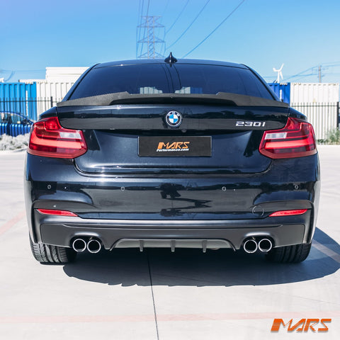 Performance Rear Bumper Bar Diffuser Bodykit with Twin Exhaust out let for BMW F22 F23 2 - Series M Sport - Mars Performance