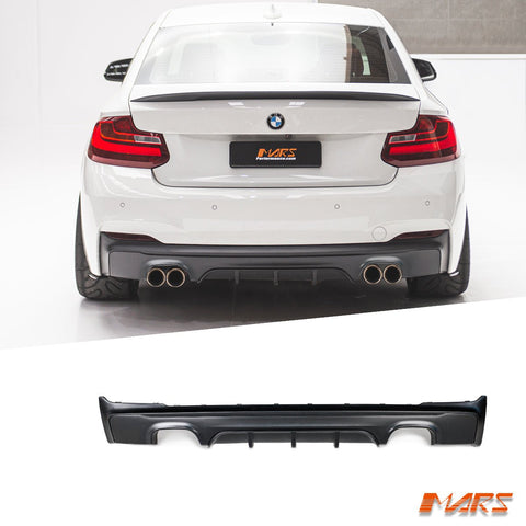 Performance Rear Bumper Bar Diffuser Bodykit with Twin Exhaust out let for BMW F22 F23 2 - Series M Sport - Mars Performance