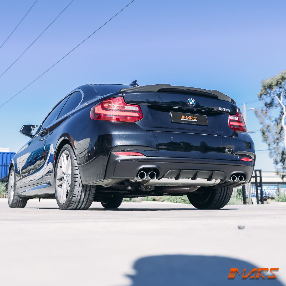 Performance Rear Bumper Bar Diffuser Bodykit with Twin Exhaust out let for BMW F22 F23 2 - Series M Sport - Mars Performance