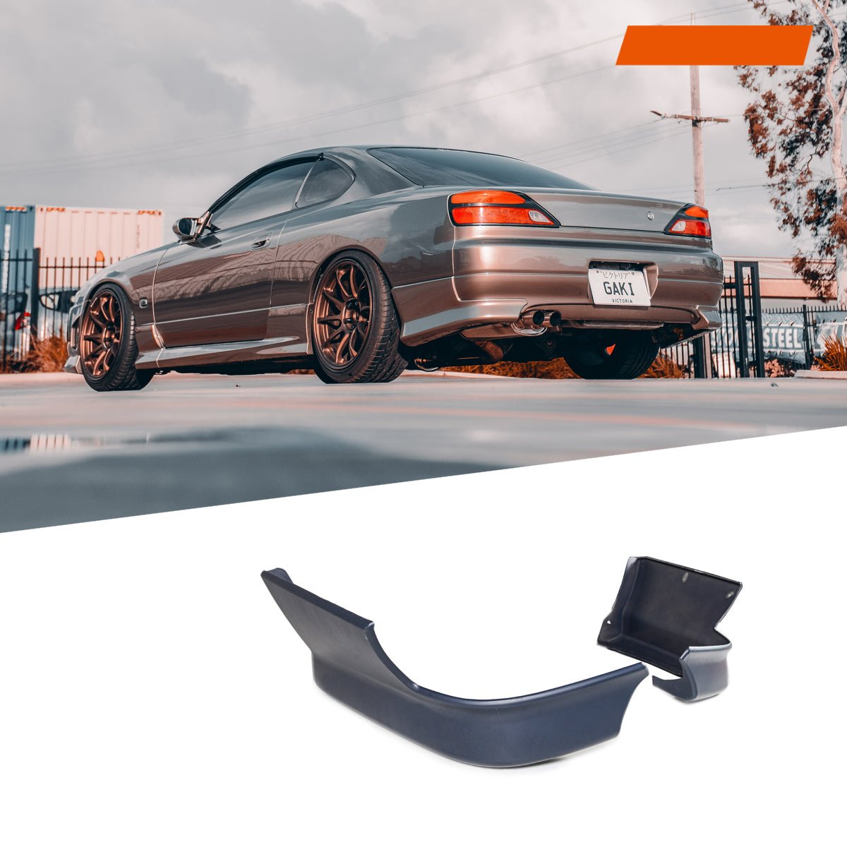 Plastic JDM Aero Style Rear Bumper Bar Corner Splitter Pods Bodykits for Nissan 200SX Silvia S15 - Mars Performance