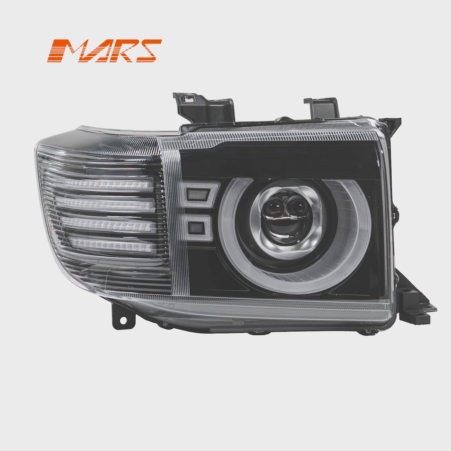 Black Full LED Dual Beam Head Lights for Toyota Landcruiser 70 Series 2007-2022, FJ70 LC70 LC76 LC78 LC79