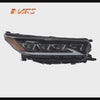 Black Full LED DRL Head Lights with Sequential Indicators for Toyota Kluger 2016-2020