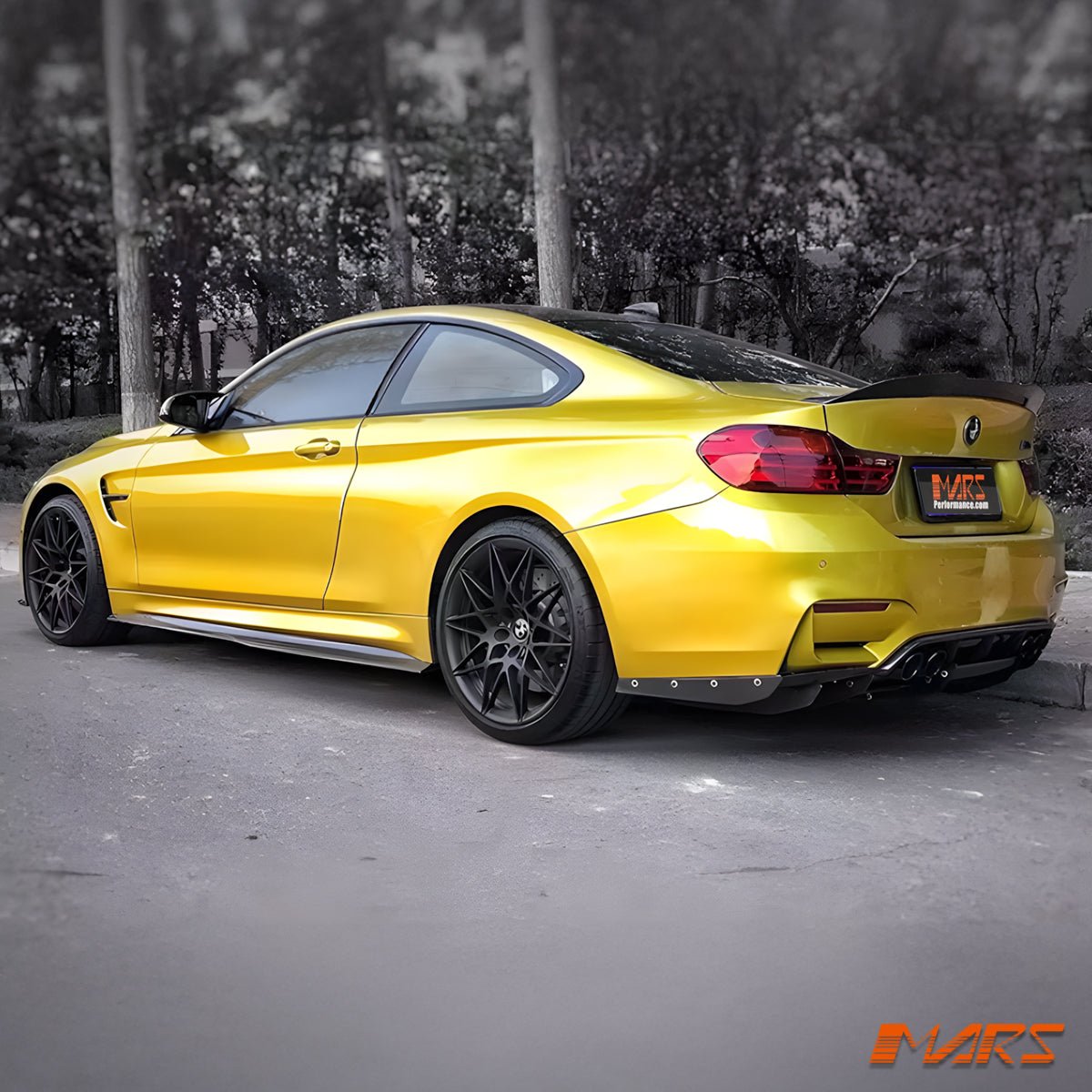 PSM Style Carbon Fibre Lower Side Skirts lip Spoiler Bodykit for BMW M4 F82 Coupe & F83 Convertible 2014 - 2020 - Mars Performance