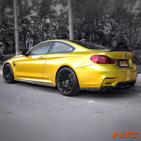 PSM Style Carbon Fibre Lower Side Skirts lip Spoiler Bodykit for BMW M4 F82 Coupe & F83 Convertible 2014 - 2020 - Mars Performance