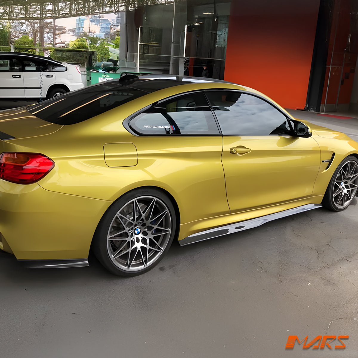 PSM Style Carbon Fibre Lower Side Skirts lip Spoiler Bodykit for BMW M4 F82 Coupe & F83 Convertible 2014 - 2020 - Mars Performance