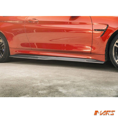 PSM Style Carbon Fibre Lower Side Skirts lip Spoiler Bodykit for BMW M4 F82 Coupe & F83 Convertible 2014 - 2020 - Mars Performance