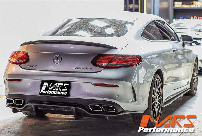 PSM Style Carbon Fibre Rear Bumper Bar Diffuser Bodykit for Mercedes - Benz C205 A205 C63 & C63 - S AMG MY15 - MY18 - Mars Performance