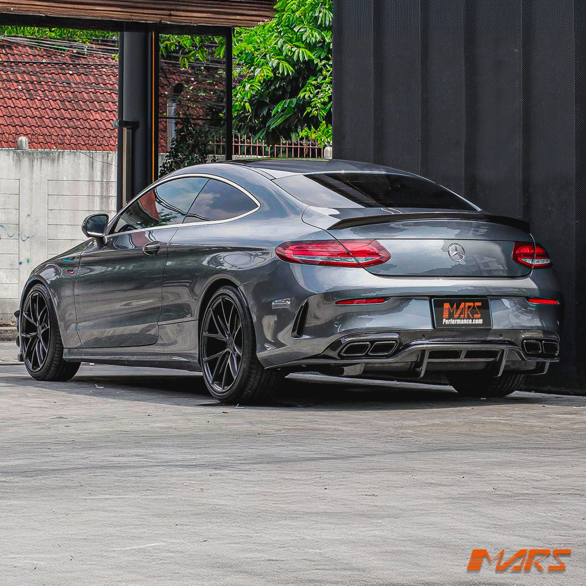 PSM Style Carbon Fibre Rear Bumper Bar Diffuser Bodykit for Mercedes - Benz C205 A205 C63 & C63 - S AMG MY15 - MY18 - Mars Performance