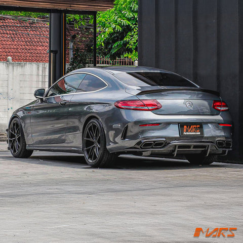 PSM Style Carbon Fibre Rear Bumper Bar Diffuser Bodykit for Mercedes - Benz C205 A205 C63 & C63 - S AMG MY15 - MY18 - Mars Performance
