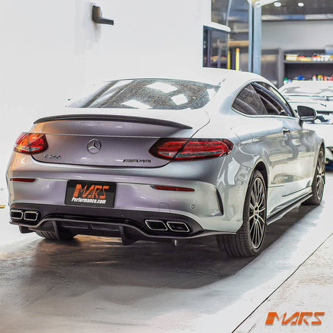PSM Style Carbon Fibre Rear Bumper Bar Diffuser Bodykit for Mercedes - Benz C205 A205 C63 & C63 - S AMG MY15 - MY18 - Mars Performance